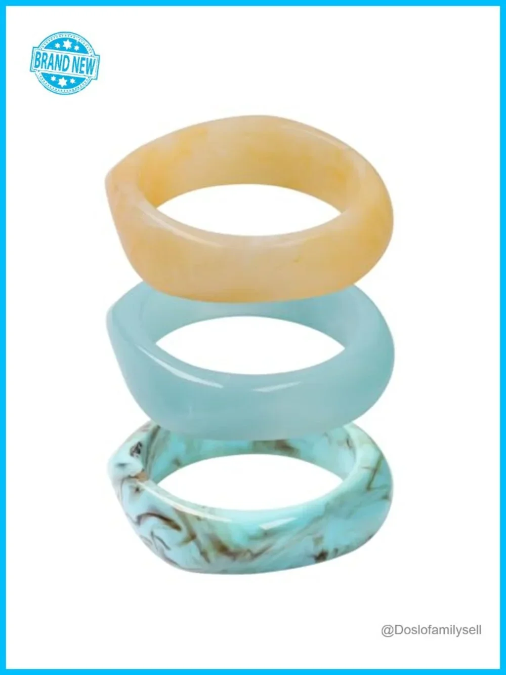 Chunky Resin Acrylic Bangle Bracelet Set, Geometric Cuff Wristband, Stackable